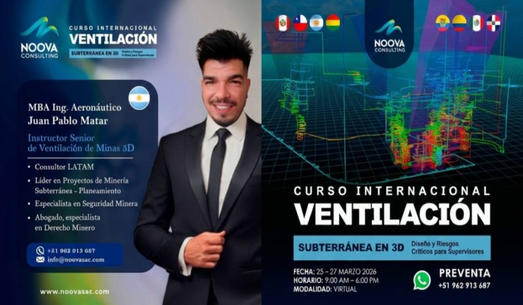 Curso de Ventilación Subterránea en 3D: Diseño y Riesgos críticos 1 Noticia Curso de ventilacion subterranea diseno y riesgos criticos